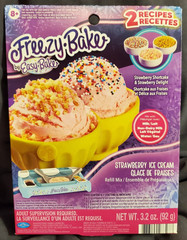 Freezy-Bake by Easy-Bake Strawberry Ice Cream Refill Mix + 3 Toppings , 3.2 oz