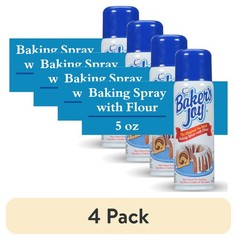 Original No-Stick Baking Spray with Flour, 4 Pack, 5 oz Cans