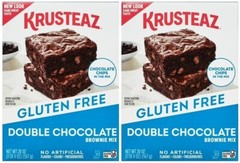 Krusteaz Gluten Free Double Chocolate Brownie Mix Chocolate Chip 20 oz (2 Boxes)