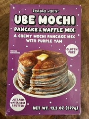 LOT OF (2) Trader Joe’s UBE Mochi Pancake Waffle Mix GLUTEN FREE 13.3oz 9/20/27