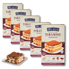 DeLallo Tiramisu Complete Dessert Kit, No-Bake Italian Cake Mix, Italy (5-Pack)
