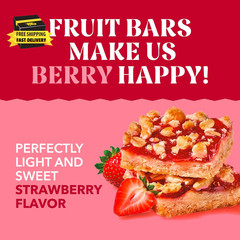 Strawberry Flavored Crumble Bar Mix, Breakfast Bar Made with Real Fruit, 15.21 O