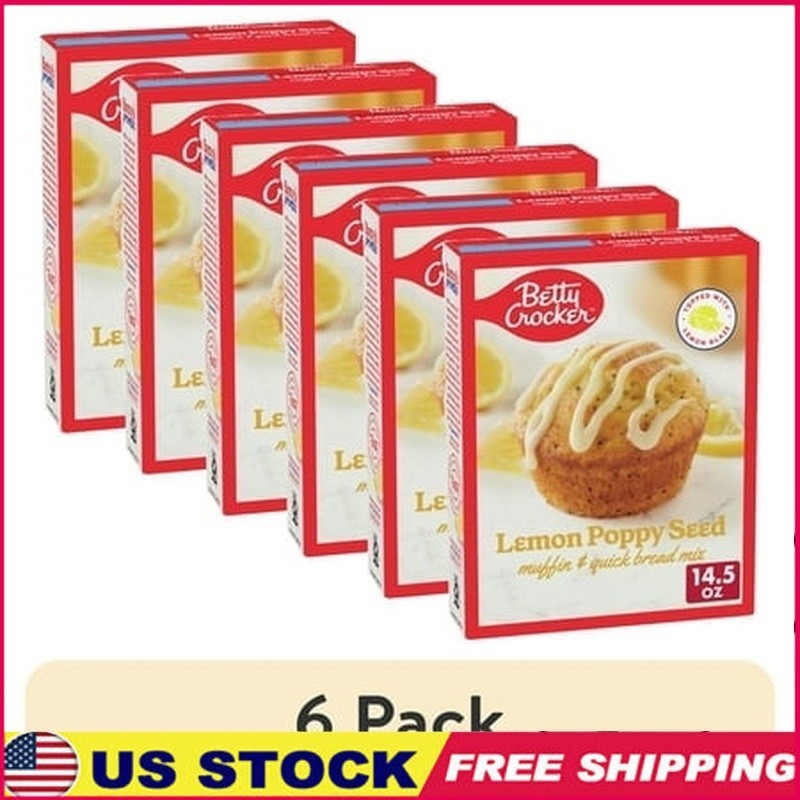Lemon Poppy Seed Muffin Mix W/ Streusel Quick Bread Baking Mix Ready in 30 Min