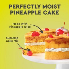 (2 pack) Duncan Hines Pineapple Supreme Flavored Cake Mix, 15.25 oz.