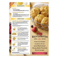 (4 pack) Red Lobster Honey Butter Biscuit Mix, Honey Butter Flavored, Homemade B