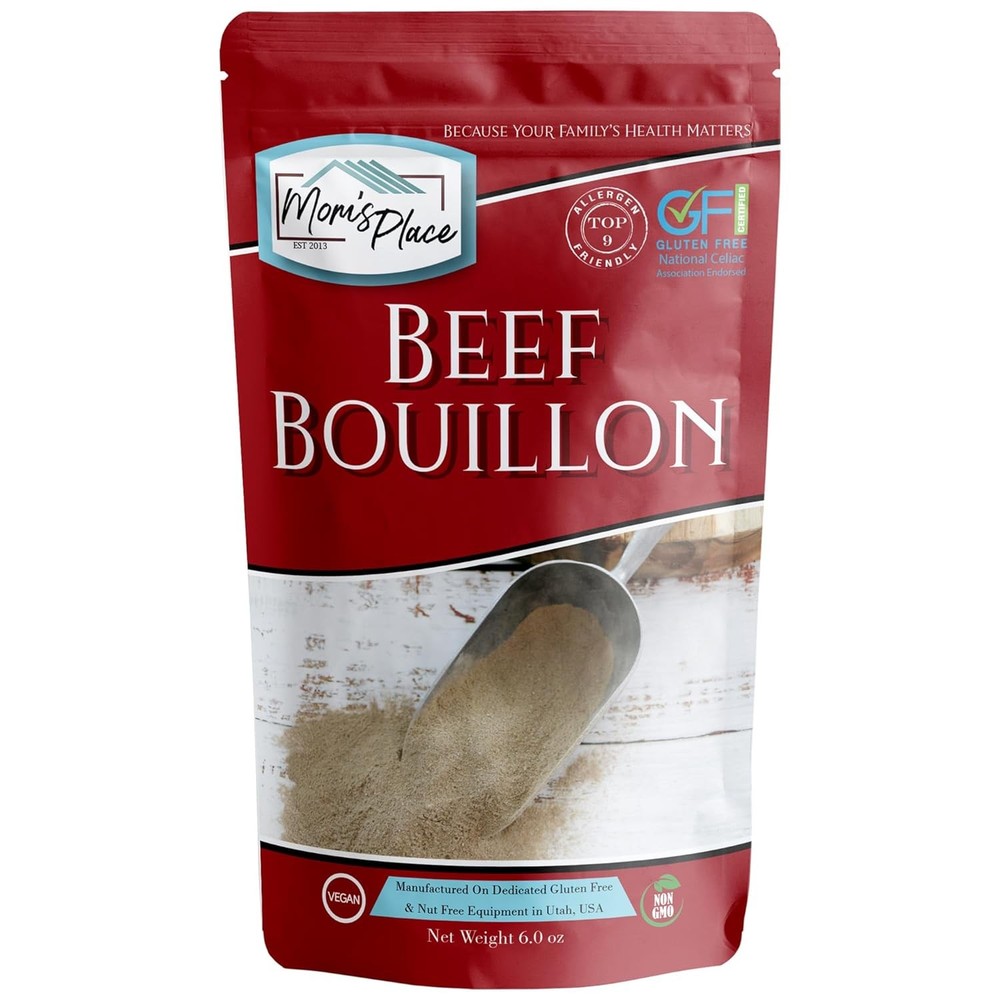 Mom’s Place Gluten-Free & Vegan Beef Bouillon – Soy, Dairy, Nut & Corn Free,…