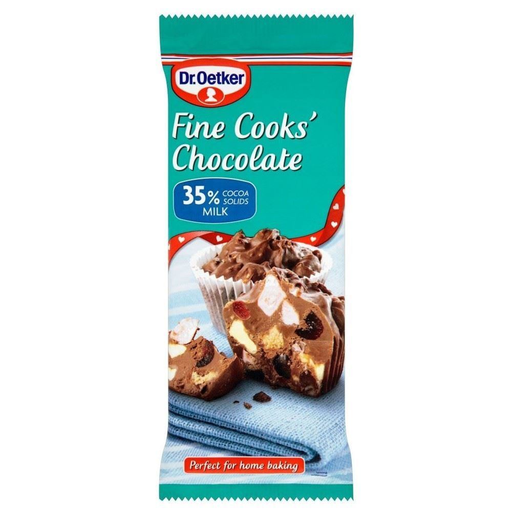 Dr. Oetker Fine Cooks’ Milk Chocolate Bar (150g) – Pack of 2