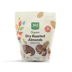 365 By WFM, Organic Dry Roasted & Unsalted Almonds, 10 Ounce – 3 Pack