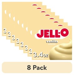 (8 pack) Jell-O Vanilla Instant Pudding Mix & Pie Filling, 3.4 oz. Box