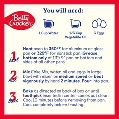 Betty Crocker Delights Super Moist French Vanilla Cake Mix, Kosher, 13.25 oz