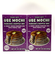 2 X Trader Joe’s Ube Mochi Pancake Waffle Mix Gluten Free Total 26.6 OZ Exp 9/27