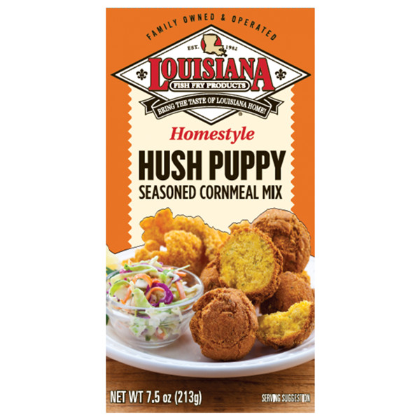 Louisiana Fish Fry Homestyle Hush Puppy Seasoned Cornmeal Mix (Pack of 3)