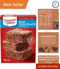 Duncan Hines Brownie Mix, Milk Chocolate Flavored, 18 oz – Easy Dessert Delight