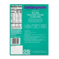 bettergoods Extra Rich Sea Salt Chocolate Chunk Cookie Mix 12.5 oz Box – 4 PACK