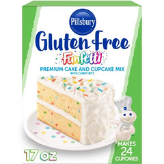 2 Pillsbury GLUTEN FREE CAKE & CUPCAKE With Candy Bits Baking Mix 17 oz Box