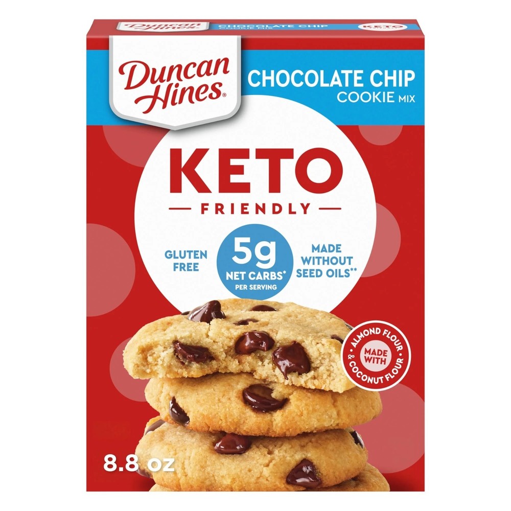 Duncan Hines KETO FRIENDLY Chocolate Chip Cookie Baking Mix 8.8 Oz Box