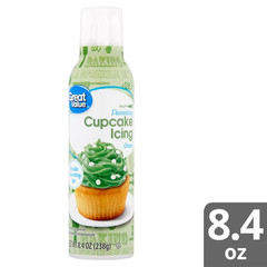 Great Value Green Decorating Cupcake Icing, 8.4 oz Tub