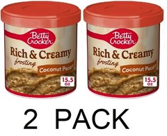Betty Crocker COCONUT PECAN Rich & Creamy Cake Frosting 15.5 oz tub – 2 PACK