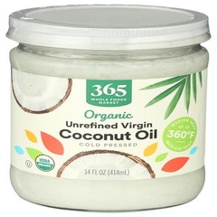 Whole Foods Market, Organic Unrefined Coconut Oil Virgin, 14 Fl Oz – Pack Of 2