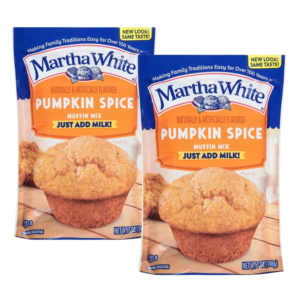 Martha White Pumpkin Spice Muffin Mix (2 bags) 7 Oz ea Limited 2025