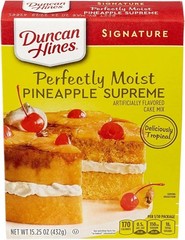 DUNCAN HINES PERFECTLY MOIST PINEAPPLE SUPREME CAKE MIX 15.25 oz Box – 8 PACK