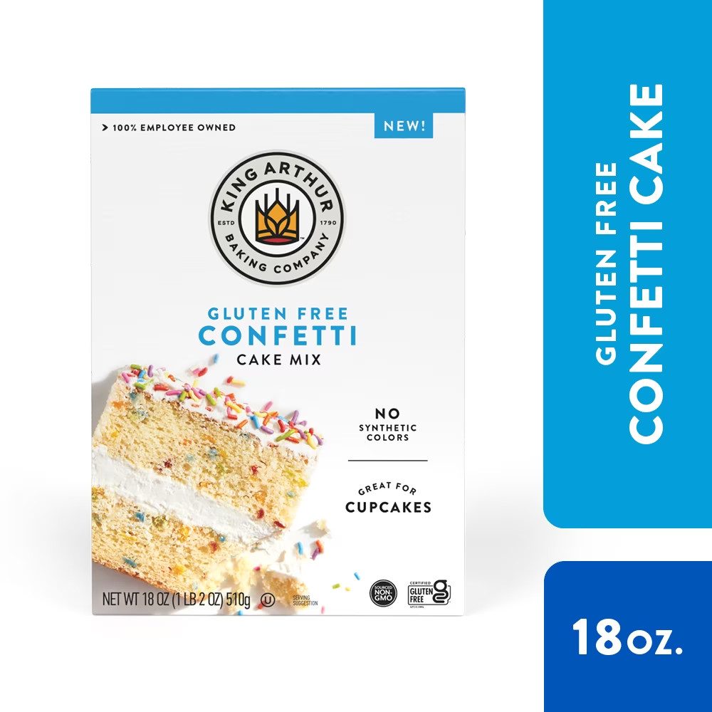 King Arthur Baking Company, Gluten-Free Confetti Cake Mix, 18 oz Box………