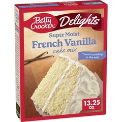 Betty Crocker Delights Super Moist French Vanilla Cake Mix, Kosher, 13.25 oz