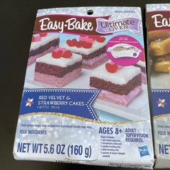 Easy-Bake Oven Party Pretzels & Red Velvet/Strawberry Cakes Set Of 2