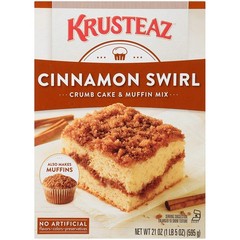 Krusteaz Crumb Cake Mix, Cinnamon Swirl, 21 Ounce
