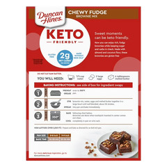 Duncan Hines Keto Chewy Fudge Brownie Mix 10 oz – Free Shipping