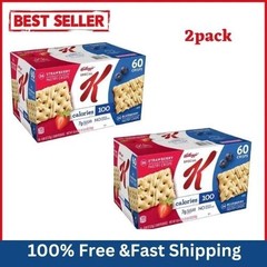 2pk Kellogg’S Special K Pastry Crisps, Strawberry and Blueberry 60 Ct, Each Pack