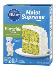 Pillsbury Moist Supreme Pistachio Cake Mix, 15.25 oz Box With Optional Frosting
