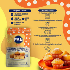 P.A.N Cornbread and Muffin Mix – Gluten Free Baking Mix 0.9 Lb. (6 Pack)