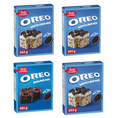 Betty Crocker Oreo White Cake Mix 263g Delicious Dessert Baking Treat (4 Packs)
