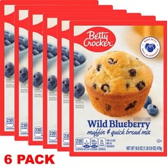 BETTY CROCKER Wild Blueberry Muffin and Quick Bread Mix 16.9 Oz Box – 6 PACK