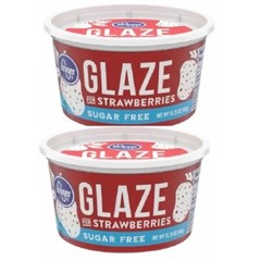 Glaze Strawberries Ice Cream Baking Sugar Free 12.75 Oz. 2 Tubs Kroger