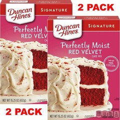 DUNCAN HINES Perfectly Moist RED VELVET Cake Mix 15.25 oz Box – 2 PACK