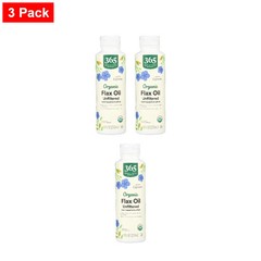 365 Everyday Value, Organic Unfiltered Flax Oil High Lignan, 8 Fl Oz – 3 Pack