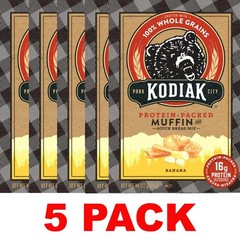 KODIAK Banana MUFFIN & QUICK BREAD Mix Protein Packed 14 oz Box – 5 PACK