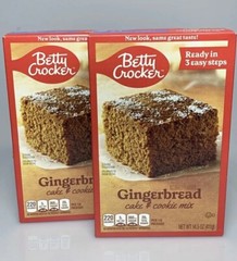 BETTY CROCKER GINGERBREAD CAKE & COOKIE MIX 2 PACK 14.5 OZ