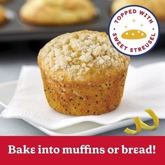 Muffin Quick Bread Mix Lemon Poppy Seed Streusel 6 Pack 14.5 oz Easy Bake New
