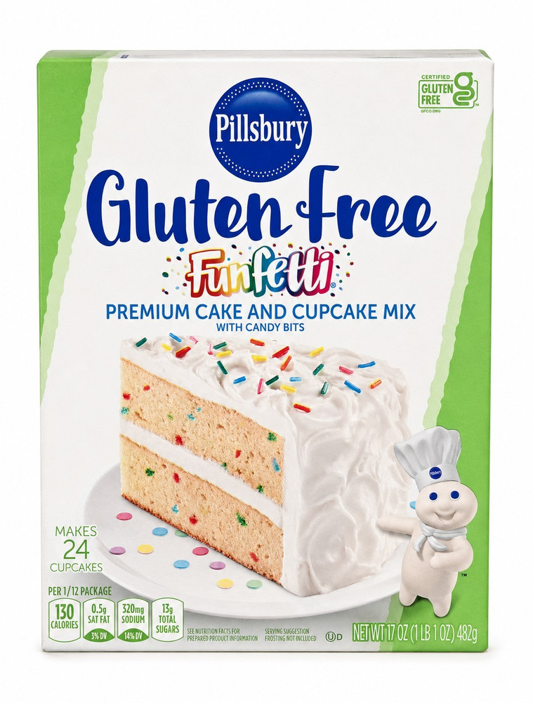 Pillsbury Gluten Free Funfetti Cake & Cupcake Mix with Candy Bits 17 oz