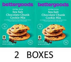 bettergoods Extra Rich Sea Salt Chocolate Chunk Cookie Mix 12.5 oz Box – 2 BOXES