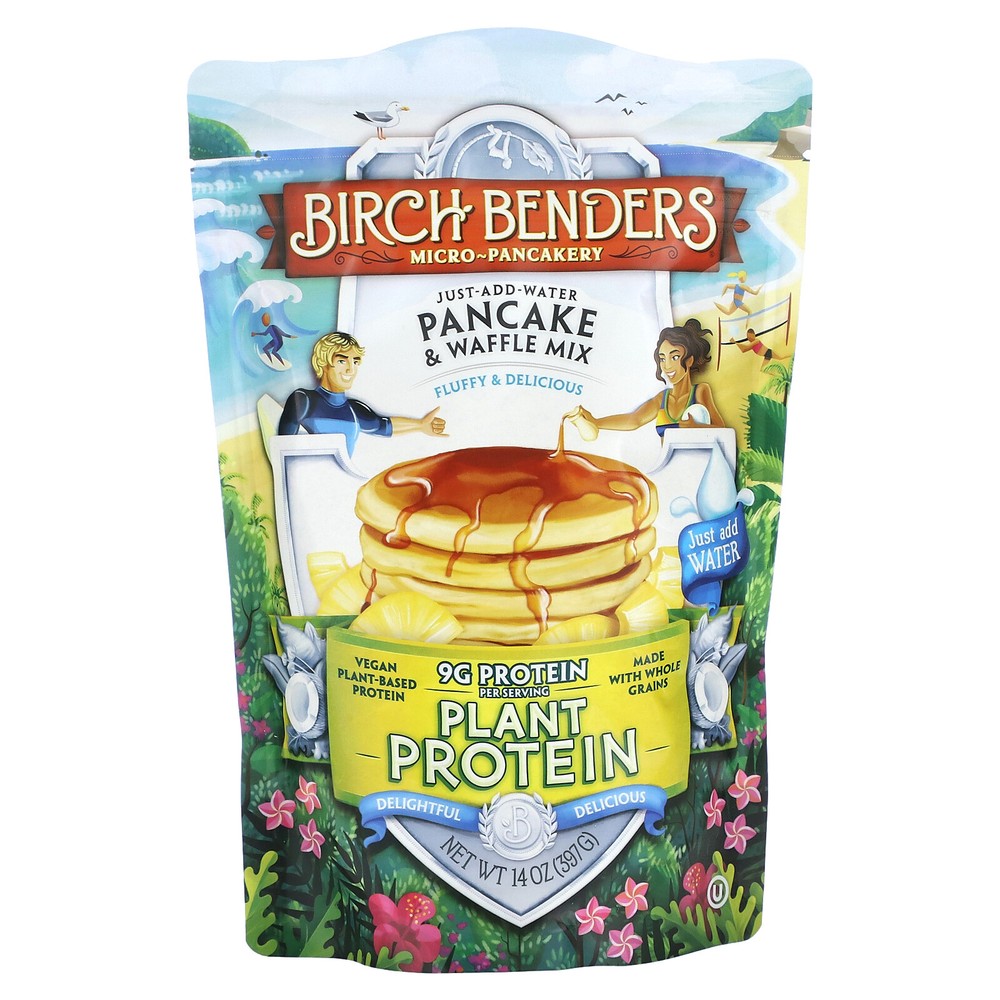Pancake & Waffle Mix, Plant Protein, 14 oz (397 g)