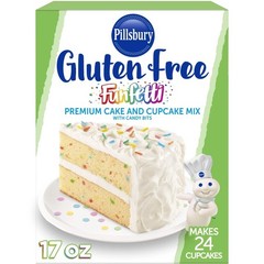 (3 pack) Pillsbury Gluten Free Funfetti Cake Mix with Candy Bits, 17 oz Box