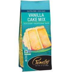 Pamelas Vanilla Cake Mix Gluten Free Non Dairy Non GMO – 21 Oz – Pack of 6