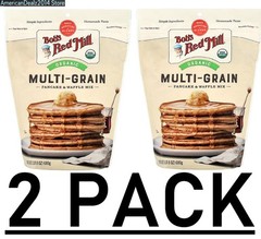 2 PACK – Bob’s Red Mill Organic 7 Grain Pancake & Waffle Mix 24 oz EXP: 05/2024