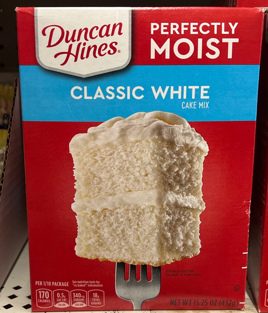 Duncan Hines Perfectly Moist Classic White Cake Mix, 15.25 OZ