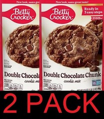 Betty Crocker Double Chocolate Chunk Cookie Mix 17.5 oz Packet – 2 PACK