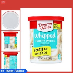 Fluffy White Frosting 14oz Gluten Free Cake Decorating Can Baking Supply